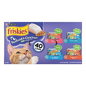 Purina Friskies Wet Cat Food-40 Cans, 5.5 oz-$23.92 w/S&S-Amazon