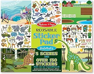 Melissa & Doug Reusable Sticker Pad (Habitat, Vehicles, or Dress-Up) $4.85 & More + Free Shipping w/ Prime or on $35+