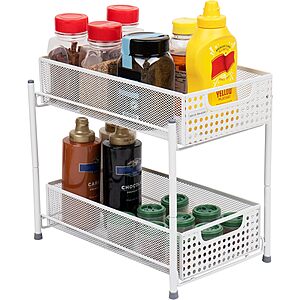 Mind Reader 2-Tier Heavy Duty Mesh Storage Baskets Organizer (various colors) from $10.10