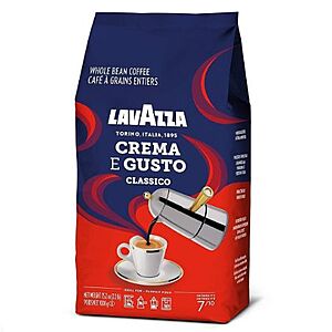 2.2-Lb Lavazza Crema E Gusto Whole Bean Coffee $14.44 w/ S&S + Free Shipping w/ Prime or on $35+