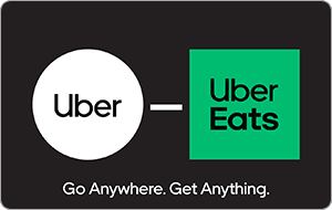 $100 Uber/Uber Eats gift card, $90, egifter