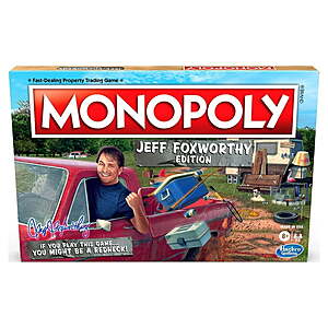 Monopoly Board Game (Jeff Foxworthy Edition) $3.45