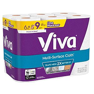 48-Ct Viva Big Rolls Paper Towels + $10 Target GC $44.10 + Free Store Pickup