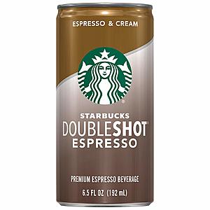 12-Pack of 6.5oz Starbucks Doubleshot (Espresso + Cream) $12.80 w/ S&S + Free S&H