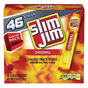 46-Count 0.28oz Slim Jim Smoked Snack Sticks (Original) $8.60 & More + Free Store Pickup