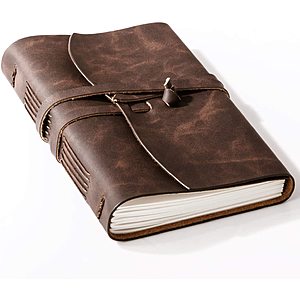 Rustic Handmade Leather Blank Journals Notebook Unlined $10.79 + FS w/ Prime