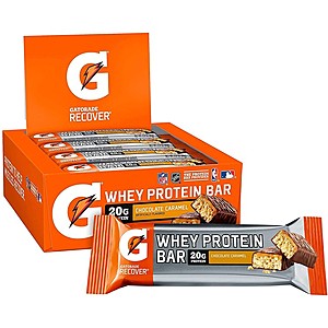 12-Ct 2.8-Oz Gatorade Whey Protein Recover Bars (Peanut Butter Chocolate) $10 + Free S/H w/ Prime