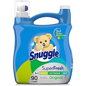 95-Oz Snuggle Plus Super Fresh Liquid Fabric Softener (Original) 2 for $11 & More