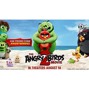 $5 off 2+ Angry Birds 2 Tickets at Fandango