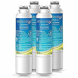 Replacement Water Filters for Samsung Refrigerators (4 Pack) - Waterdrop Advanced Series NSF 53 +42 Certified DA29-00020B + also Compatible w/ DA29-00020A, HAF-CIN/EXP, 46-9101