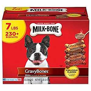 7-Lb Milk-Bone Gravy Bones Dog Biscuits (230+ Biscuits) $6.95