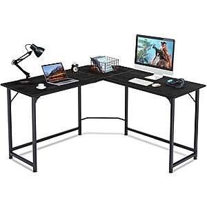 51" Comhoma L Shaped Computer Office Corner Desk Home Office, Black for $76.79 + Free Shipping