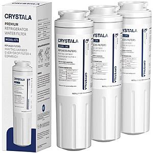 3 PACK Crystala Filters UKF8001 Water Filter Compatible with Whirlpool 4396395, Filter 4, Maytag UKF8001, EDR4RXD1, UKF8001AXX, UKF8001P, Puriclean II, PH21500 $13.50 + FS w/ Prime