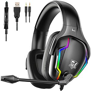 GTRACING Gaming Headset for PC - Computer Headphones with Surround Sound Stereo Noise Canceling Mic for $24.99 + Free Shipping