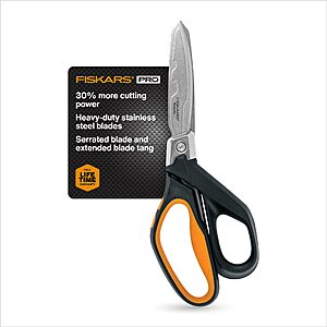 Fiskars Pro PowerArc Shears - 10" Heavy Duty Scissors  $11 + FS w/Prime $10.91