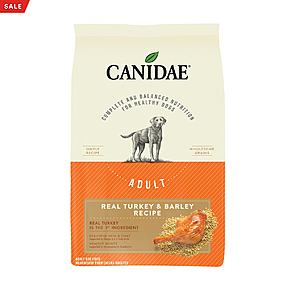 25-Lbs CANIDAE Adult Turkey & Barley Dry Dog Food $13.45 w/ First Repeat Delivery Order & More + Free Shipping $35+