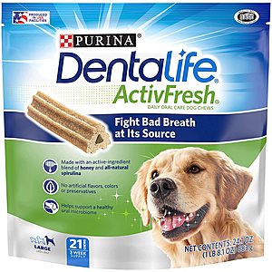 24.1-Oz (21-Ct) Purina DentaLife Large Breed Adult Dental Dog Chews $7.15