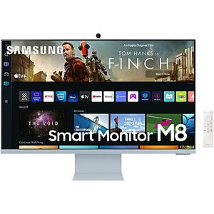 32" Samsung M80B 4K UHD Smart Monitor with Streaming TV and SlimFit Camera (Daylight Blue) $400 + Free Shipping