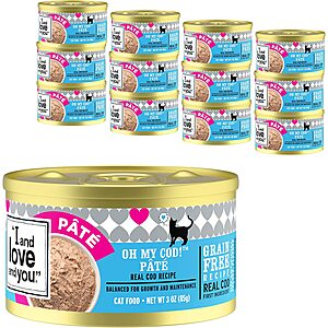 12-Pack 5.5-Oz I and Love and You Oh My Cod! Pate Canned Cat Food $13.85 or Less w/ Subscribe & Save