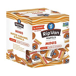 32-Count Rip Van Wafels Mini Stroopwafels (Caramel & Vanilla) $9.80 w/ S&S + Free Shipping w/ Prime or on $25+