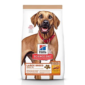 New Chewy Autoship Customers: Hill's Science Diet Dog/Cat Food from $1.07 per lb: 30-lbs Large Breed 6+ Adult Dry Dog Food $32.20 + Free Shipping & More