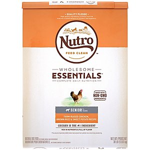 30-lb Nutro Wholesome Essentials Senior Dry Dog Food (Chicken) $28.30 w/ S&S + Free S&H