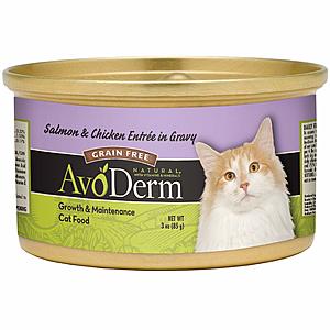 24-Pack AvoDerm Natural Salmon & Chicken Entree in Gravy Canned Cat Food (3-Oz each) $14.35 w/ First S&S Order + Free Shipping w/ Amazon Prime