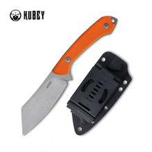 Kubey Perses Full Tang Fixed Blade Knife Orange G10 Handle 4.09 inch D2 Tanto Blade - $37.80