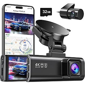 REDTIGER Dash Cam Front Rear, 4K/2.5K Full HD Dash Camera for Cars, Limited time deal, $119.99