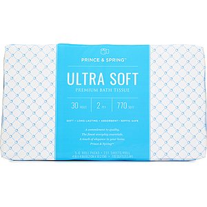 2x 30-Count Prince & Spring Ultra Soft Premium Toilet Paper for $23.98 at Boxed.com (free shipping for new accounts)