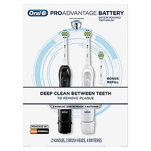 Sams Club Members: 2-Pack Oral-B Pro Advantage Deep Clean Battery Toothbrush $17 + Free Shipping (Plus Members)