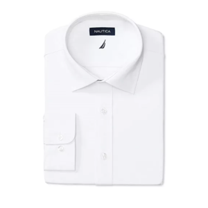 Nautica Men's Classic Regular-Fit Comfort Stretch Solid Dress Shirt (white) $15 & More + Free Shipping