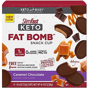 14-Count 0.6-Oz SlimFast Keto Fat Bomb Snacks (various flavors) from $6.80