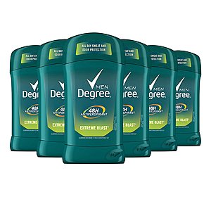 Select Amazon Accounts: 6-Pk 2.7-Oz Degree Men Antiperspirant Deodorant (Extreme Blast) $8.83 w/ S&S + Free Shipping w/ Prime or $25+