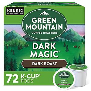 72-Count Green Mountain Coffee K-Cups (Dark Magic) $18 w/ S&S + Free Shipping