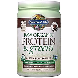 21.5-Oz Garden of Life Raw Organic Protein & Greens Powder (Chocolate) $15.11 & More w/ S&S + Free Shipping