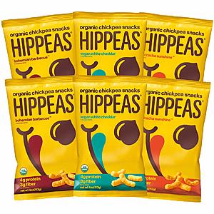 6-Pack 4-Oz HIPPEAS Organic Chickpea Puffs Variety Pack (Vegan, Gluten-Free) $9.10 & More w/ Subscribe & Save