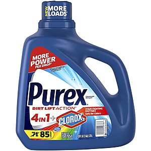 128-Oz Purex Liquid Laundry Detergent Plus Clorox2 (Original Fresh) $5.10 w/ Subscribe & Save & More