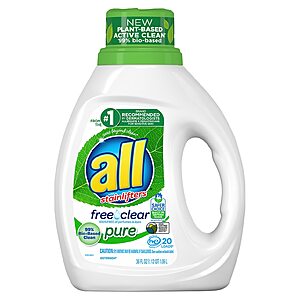 36-Oz all Laundry Detergent (Free & Clear Pure) or 70-Ct Snuggle Softener Sheets $1.49 + Free Ship to Store Pickup at Walgreens