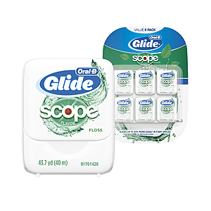 6-Ct 43.7-Yd Glide Oral-B Dental Floss (Scope) $7.36 w/ S&S + Free Shipping w/ Prime or on $25+