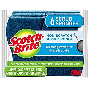 6-Count Scotch-Brite Non-Scratch Scrub Sponges $4.15 w/ Subscribe & Save & More