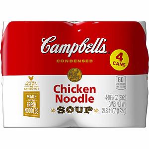4-Count 10.75oz Campbell's Condensed Soup (Chicken Noodle Soup) $2.78 w/ S&S + Free S&H