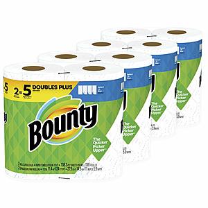 8-Count Bounty Select-A-Size Doubles Plus Rolls Paper Towels 3 for $33.42 w/ S&S + Free S&H