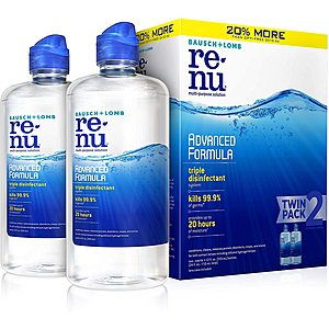 2-Pack 12-Oz Bausch + Lomb ReNu Contact Lens Solution $7.30 w/ S&S + Free Shipping w/ Prime or $25+