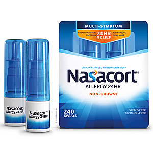 2-Pack 0.57-Oz Nasacort Multi-Sympton 24Hr Nasal Allergy Relief (2x120 Sprays) $16.15 w/ S&S + Free Shipping w/ Prime or on $25+