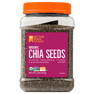 2-Lb BetterBody Foods Organic Chia Seeds with Omega-3 $4.83 w/ S&S + Free Shipping w/ Prime or on $25+