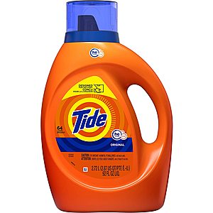 105-Oz Tide Liquid Laundry Detergent Eco-Box (Original) $14.05
