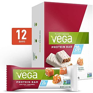 12-Count 2.5-Oz Vega 20g Protein Bar (Salted Caramel) $12.69 w/ S&S + Free Shipping w/ Prime or on $25+