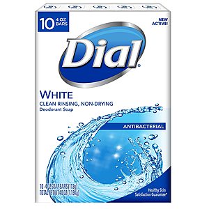 10-Ct 4-Oz Dial Antibacterial Bar Soap (White) $3.74 + Free Shipping w/ Prime or on $25+