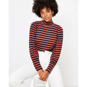 Loft: Extra 60% Off Sale Styles: Women's Striped Mock Neck Top $5.15 & More + Free S/H